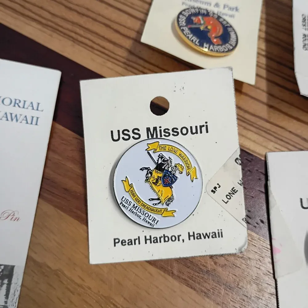 Set of Nine (9) Remembering Pearl Harbor Commemorative Pins World War 2 WWII